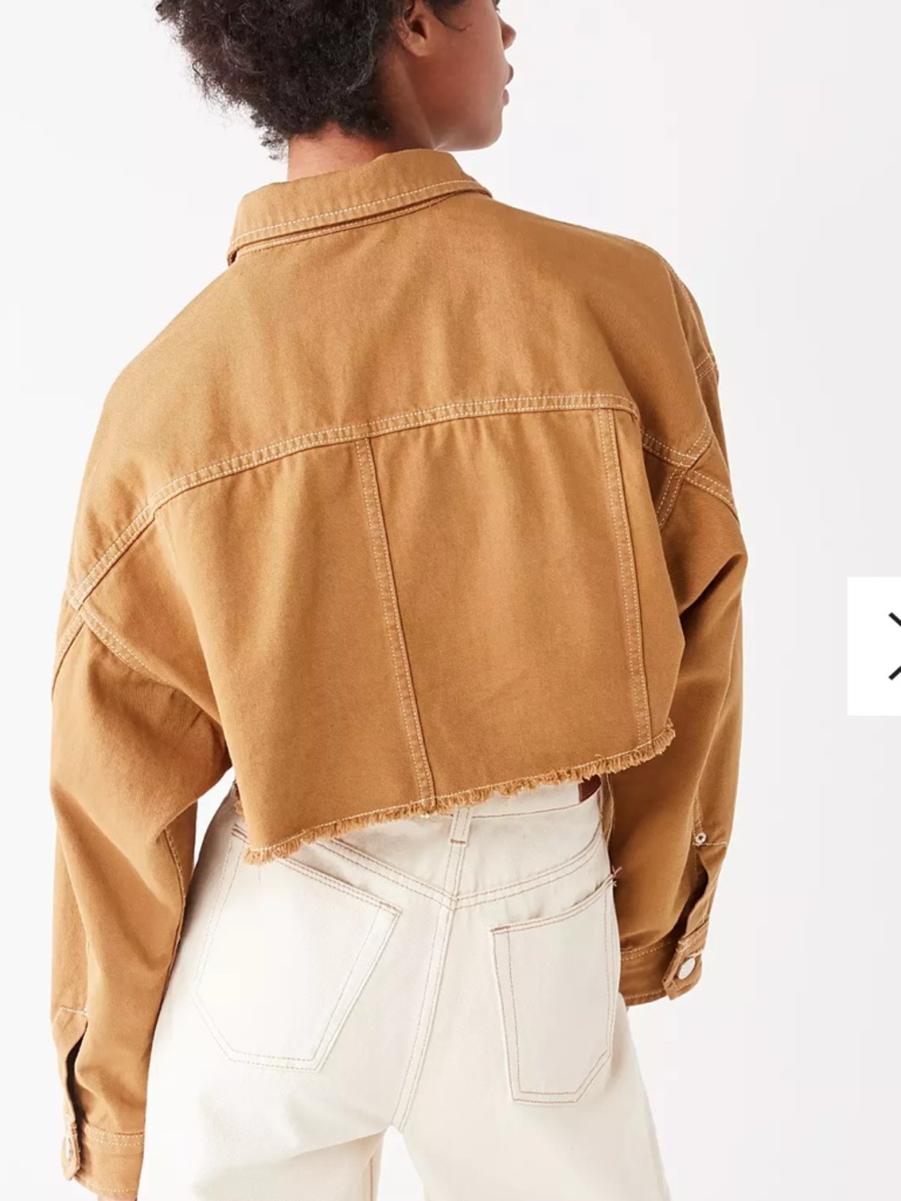 UO BDG Oversized Cropped Denim Trucker Jacket - Picture 2 of 8